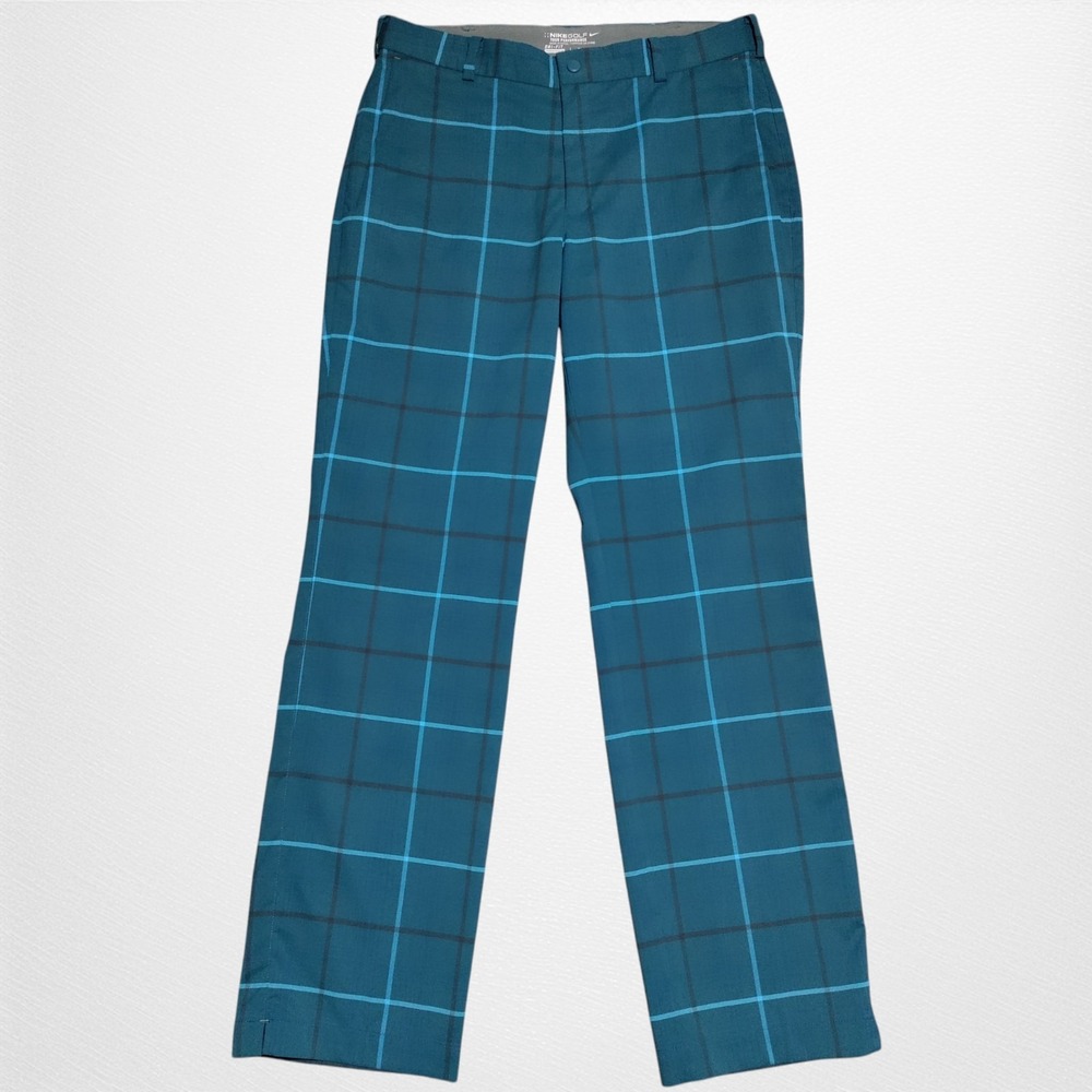 Nike Golf Tour Performance Pants Mens 32x32 Plaid Dri-FIT Stretch Preppy